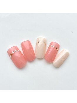 アルセア 上野御徒町店(Alcea)/星　フレンチネイル　ホロ