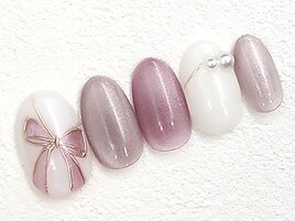 【定額】6490円★リボンネイル