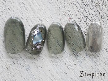 シンプリー 下北沢店(Simpliee)/【HAND】クリアデザインネイル