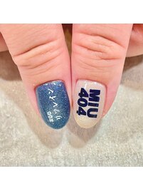 寒色/推しネイル/ワンカラー