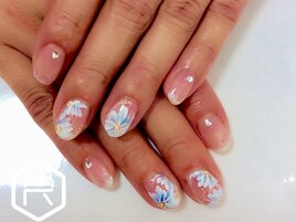 ブライダルお花ネイル