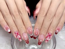 ネイルマジック 仙台一番町店(NAIL MAJIC)/マグフレンチチェックネイル