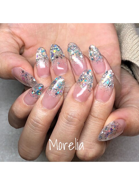 yua様 ステラルー 染色パープルグラデーション ラメ目☆ （yua様  