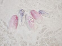 ラルネイル 大宮(Lull. nail)/＊手描きフラワー＊梅雨＊