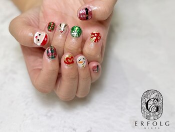 エアフォルク 銀座(ERFOLG)/キラキラクリスマスネイル