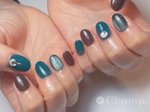 チャンプ 高の原店(Champ)/グリーンマグネットネイル