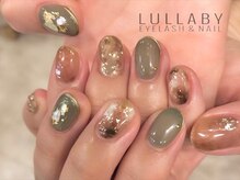ララバイ 立川北口店(LULLABY)/グリーン×ブラウン ネイル