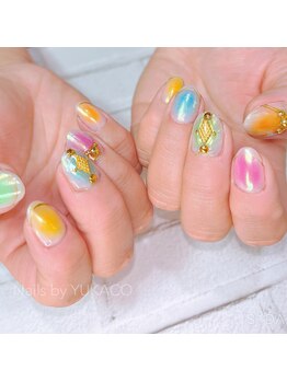 リグネイルスタジオ(Lig nail studio)/カラフルサマーネイル