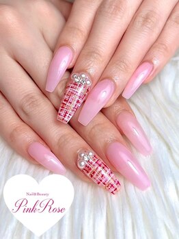 ピンクローズ(Pink Rose)の写真/爪先から美人に！通いやすい価格設定で理想のデザインを実現♪お得な価格なのでネイルが初めての方も◎