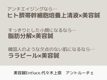 アントルーチェ 代々木上原(Entluce.)/幹細胞・脂肪分解・ララピール