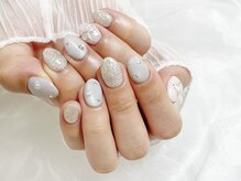 レアリゼ ネイル(Realiser nail)/ブルーマグネット&リボンネイル