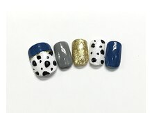 ネイルアンドまつげ リュフェール 五反田(Nail Lufaire)/ダルメシアンフットネイル