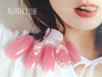 アグニークリッシェ(Agunik Riche)/【押し花ネイル】