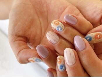 キキネイル 溝の口(kikinail)/夏っぽデザインコース 朝顔