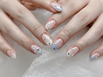 シマー(Shimmer)/ぷくぷくリボンネイル