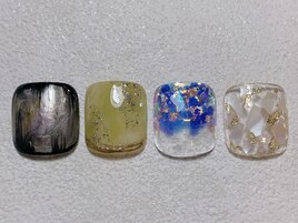 【フットネイル】親指デザイン1