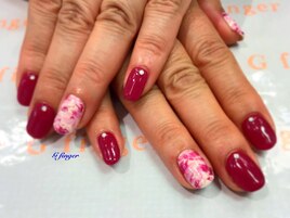 秋色タイダイネイル