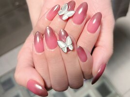 ミラーグラデ¥8800+バタフライ