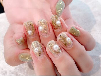 ラルネイル 大宮(Lull. nail)/#ゴールド#キラキラ#ニュアンス