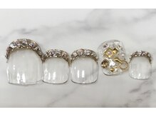 クリスタルネイル パークプレイス店/ラメフレンチ