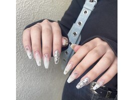 ＃韓国ネイル＃白グラデーション
