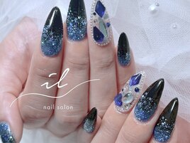 ラメグラデーション×埋め尽くし