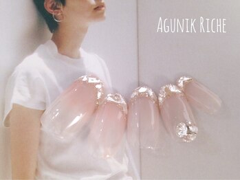 アグニークリッシェ(Agunik Riche)/【ガラスフレンチネイル】