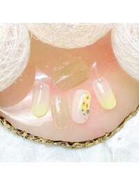 定額¥6500 ミモザネイル
