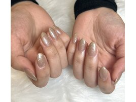 ちゅるきら＊ベージュネイル