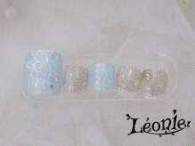 レオニー(Leonie)/レース×リボンフットネイル