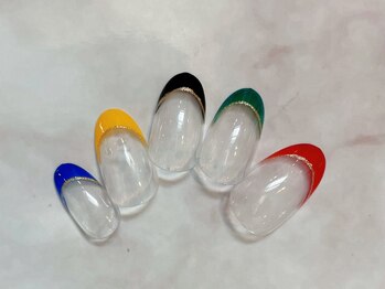 ルームヘアネイル 曙橋店(Room hair nail)/5色アスリートカラー☆フレンチ