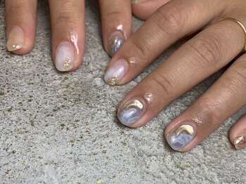 スノー ドロップ(Snow drop)/ニュアンス　インクネイル