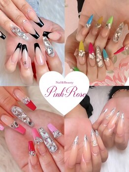 ピンクローズ(Pink Rose)の写真/自爪が短い・折れやすい方にオススメ♪チップ対応も◎プロの美しい長さ出しで憧れの指先に☆
