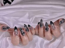エムズ ネイルサロン(M2)/長さだし“シースルーチェック”