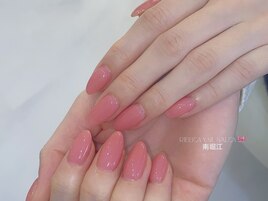 【甘いピンクネイル】