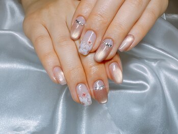 【パラジェル】お花ネイル