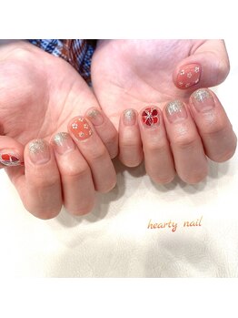 ハーティーネイル hearty nail 溝の口店/お花デザイン
