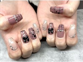 人気★チェックネイル