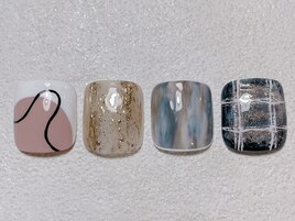 【フットネイル】親指デザイン3