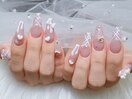 甘めガーリーネイル