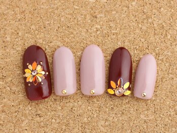 ネイルサロン ブランロール 白金店(Nail Salon Blanl'or)/ボルドー×ダスティピンク