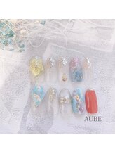 オーブ(AUBE)/大理石、花アート