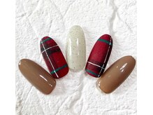 ミュナ(myuna)/クリスマスチェックネイル