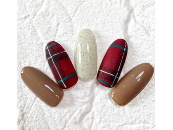 ミュナ(myuna)/クリスマスチェックネイル