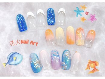 ネイルサロン きらら 平塚店/花火ネイルアート