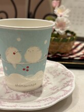 アロマプラス鍼灸院/シマエナガの紙コップ