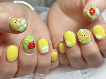 ジョアネイル(JOA Nail)/定額/星/イエロー/ハート/夏