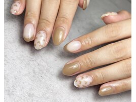 秋色ベージュ×ハート