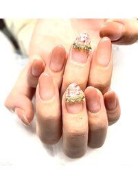 ツィードチェック×グラデ