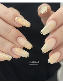 yellow orange nail